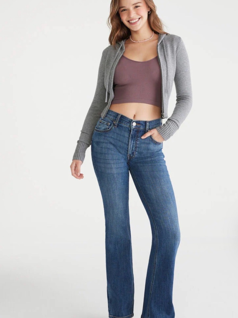 High-Rise Blue Women's Flare Jeans Aeropostal